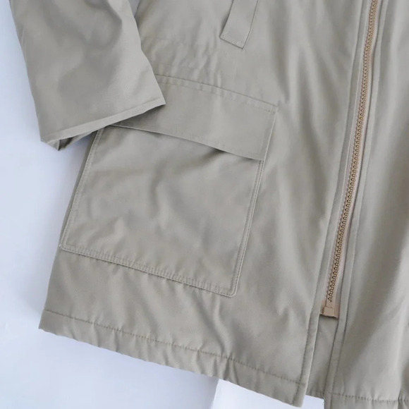 Vintage London Fog  Maincoats Tan Zip Up Puffer Winter Coat Size 42 - Picture 7 of 14